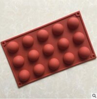 Khuôn silicon hình cầu 15 ô