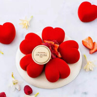Khuôn Silicon Hình Trái Tim 8 Hình Trái Tim Mousse Bánh Khuôn Nướng Xà Phòng Handmade Khuôn