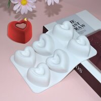 Khuôn Silicon Hình Trái Tim Tình Yêu Khuôn Socola Chống Dính Để Trang Trí Bánh Phô Mai, Có Thể Tái Sử Dụng Linh Hoạt Chịu Nhiệt Dễ Dàng Vệ Sinh Dụng Cụ Làm Bánh Món Tráng Miệng