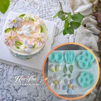 Khuôn silicon Hoa Bay Tulip A9 A21 A22 (bộ nhiều khuôn) nhấn xôi hoa đậu, làm bánh rau câu, khuôn chè trôi nước