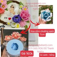 Khuôn Silicon Hoa Cẩm Chướng 7Cm