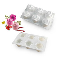 Khuôn silicon hoa hồng Tự làm bánh mousse kiểu Pháp bánh sô cô la bánh thạch nướng khuôn nướng