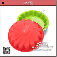 Khuôn silicon Hoa Hướng Dương Cánh Xếp 23.5cm làm bánh rau câu 3D 4D nhấn xôi, fondant, socola, nến hanmade