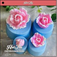 Khuôn silicon hoa Thái (4 bông) 4 - 8cm nhấn xôi hoa đậu, làm bánh rau câu, khuôn chè trôi nước, mâm cúng thôi nôi