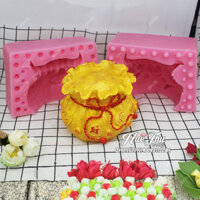 Khuôn silicon Hũ Vàng Đại 11.8cm nhấn xôi hoa đậu, làm bánh rau câu, khuôn chè trôi nước