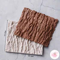 Khuôn Silicon miếng vân gỗ thân cây hình chữ nhật (hàng đẹp)