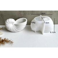Khuôn silicon nghê thuật hình Ốc xoắn làm đế nến thơm, chậu cây mini, tượng trang trí
