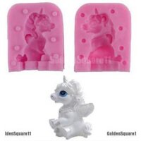 Khuôn silicon ngựa Pony 7.5x4.5cm đổ tạo hình cho bánh rau câu 3D, 4D