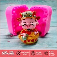 Khuôn silicon Ông Thần Tài  nhấn xôi hoa đậu, làm bánh rau câu, khuôn chè trôi nước, mâm cúng thôi nôi
