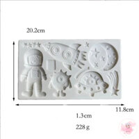 Khuôn Silicon phi hành gia vũ trụ tạo hình đất sét, gumpaste, fondant