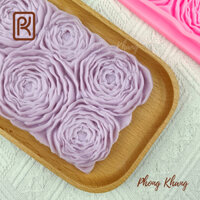 Khuôn silicon Phong Khang làm rau câu ốp thành bánh hoa hồng