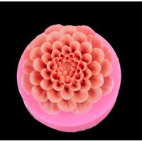 Khuôn silicon rau câu 4d làm bánh hoa Thược Dược 9cm