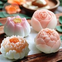 Khuôn silicon rau câu, pudding, thạch, socola - Bộ 4 hoa - phụ kiện bánh sinh nhật và trang trí bánh kem