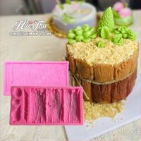 Khuôn silicon Vỏ Cây ốp viền cho bánh rau câu 3D 4D xôi hoa đậu