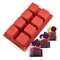 Khuôn Silicon Vuông 8 Ô Làm Bánh/Nến Thơm/Xà Phòng Handmade