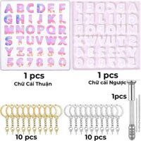 Khuôn Silicone Bảng Chữ Cái, Khuôn Bảng Chữ Nhỏ Làm Móc Khóa, Khuôn Đổ Resin Handmade