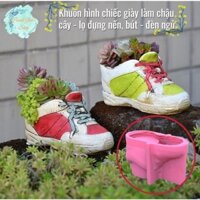 Khuôn Silicone hình chiếc giày làm chậu trồng cây nhỏ - lọ đựng hoa nến  dùng cho resin, jesmonite, xi măng, hoặc đổ nến