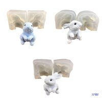 Khuôn Silicone Hình Thỏ 3D Siêu Dễ Thương Làm Đồ Trang Trí Thủ Công