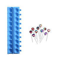 Khuôn silicone kẹo mút QELEG 10 ngăn, hình dạng bóng kẹo cứng, dễ tháo lắp, làm kẹo bầu trời đầy sao DIY, đồ dùng tiệc