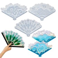 Khuôn Silicone Làm Mặt Dây Chuyền Hình Quạt Diy