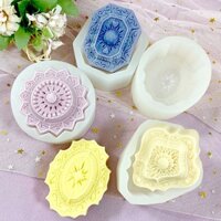 Khuôn Silicone Làm Xà Phòng / Sô Cô La Hình Chữ Nhật Phong Cách Retro