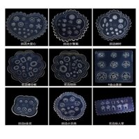 Khuôn silicone nghệ thuật móng tay Nhật Bản Tanabe, khuôn 3D phù hợp với móng tay, hoa cúc BLC, hoa nổi