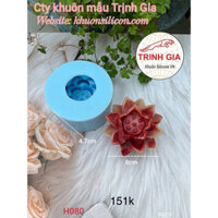 Khuôn silicone rau câu hoa sen (có đài )