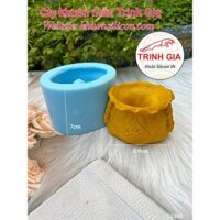 Khuôn silicone rau câu-Hũ vàng