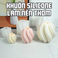 Khuôn Silicone Sóng Hình Bầu Dục Nến Thơm Handmade DIY