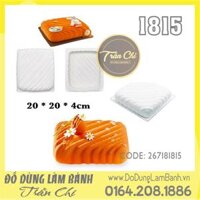 Khuôn silicone trắng vuông sọc xiên (1815)