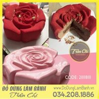 Khuôn silicone tròn hoa Hồng xoắn 28.5cm - LỚN (20/3/22)