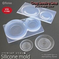 Khuôn silicone trong dẻo đổ resin  hình đĩa hoa văn