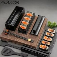Khuôn Sushi ALARION, Bộ Dụng Cụ Làm Sushi Nhựa DIY, Đa Năng Nhật Bản Tròn / Hình Trái Tim Cơm Khuôn Đựng Thực Phẩm