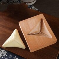 Khuôn Thực Phẩm Truyền Thống Trung Quốc ALARION, Khuôn Baozi Tam Giác Bằng Gỗ Chắc Chắn Di Động, Dụng Cụ Làm Bánh Mì Hấp Bằng Tay Nhẹ Tiện Lợi Hiệu Quả Món Tráng Miệng