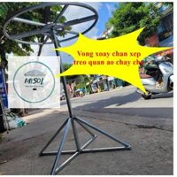 ✨KHUÔN TRÒN CHÂN XẾP Ô DÙ TREO QUẦN ÁO-Vòng Xoay Chân Xếp Treo Quần Áo✨