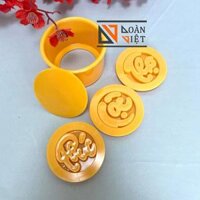 Khuôn TRÒN NHẤN XÔI sắc nét - hình PHÚC LỘC THỌ 8,10,12 cm - NHỰA VIỆT NAM, AN TOÀN CHO SỨC KHOẺ. - Tròn PLT 12cm