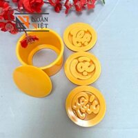 Khuôn TRÒN NHẤN XÔI sắc nét - hình PHÚC LỘC THỌ 8,10,12 cm - NHỰA VIỆT NAM, AN TOÀN CHO SỨC KHOẺ. - Tròn PLT 8cm