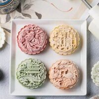 Khuôn trung thu 150g 4 mặt tròn Cá Chép