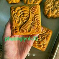 Khuôn trung thu lò xo  2023 Vuông SÓNG ,150g 1 mặt 1 nhấn