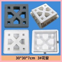 Khuôn Xi Măng Cửa Sổ Lưới Tản Nhiệt Hoa Giường Bên Đá Nhựa Đơn 8 Đôi 8 Thành Phố Kỹ Thuật Pre-Block Gạch thấm Sân