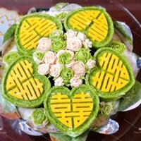Khuôn xôi tim 15cm- chữ Hỷ