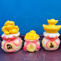 Khuoon silicon đổ thạch rau câu, nến hình hũ vàng - Silicon Hồng Phát (A13, A14, A15)