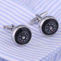 Khuy măng sét kết hợp la bàn compass cufflinks