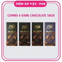 [KHUYẾN MÃI] 4 Thanh Dark Chocolate FIGO, Socola đen nguyên chất 100%, 100% Diet; 85%; 90% Cacao Thanh 100gr