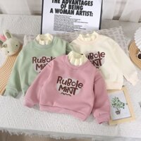 [Khuyến mãi] Áo nỉ cổ cao cho bé gái cổ tròn phù hợp