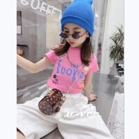 [Khuyến mãi] Áo thun ngắn tay mùa hè cho bé gái Phong cách mới Cô gái nhỏ thời trang hở rốn Áo thun ngắn bó sát phù hợp