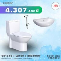 Khuyến mãi bàn cầu + Lavabo treo + Vòi xịt Inox - CD1340 + L2150 + BS310CW