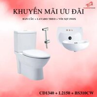 Khuyến mãi bàn cầu + Lavabo treo + Vòi xịt Inox – CD1340 + L2150 + BS310CW