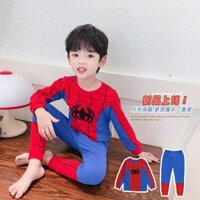 [Khuyến mãi] Bé trai Phong cách mới Hoạt hình dễ thương Người nhện Quần áo mùa thu Quần dài Quần áo gia đình ấm áp