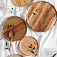 [Khuyến Mãi] Dĩa Gỗ Xà Cừ Tròn